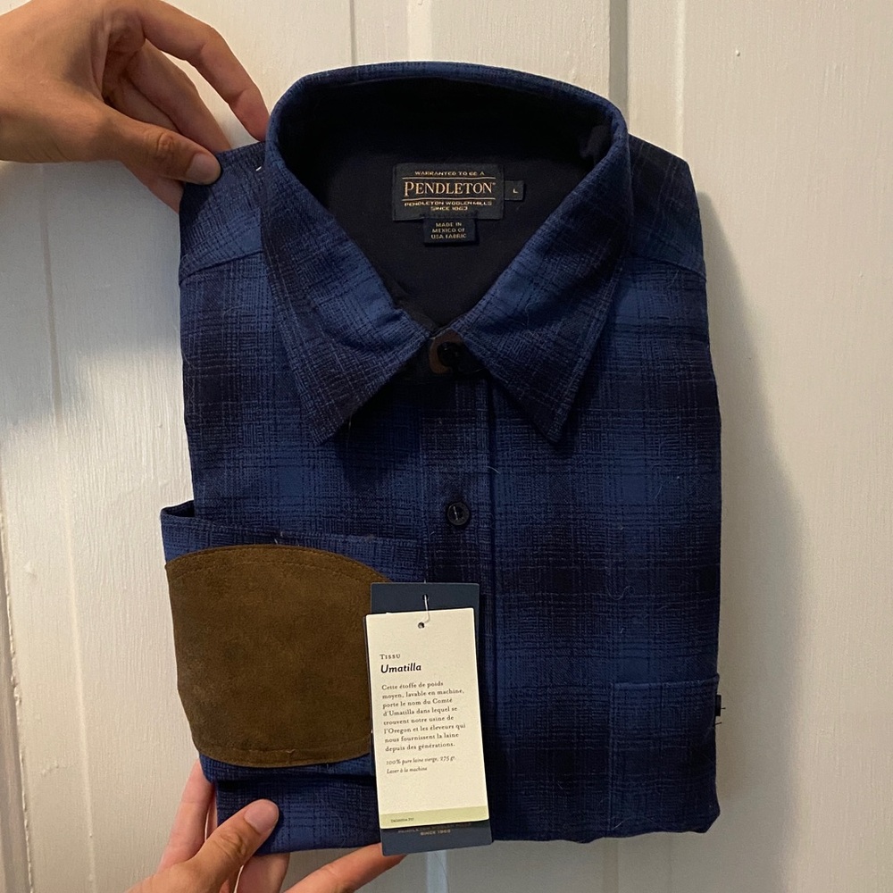Pendleton Men's Navy Plaid Shirt